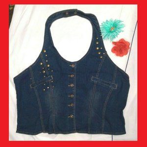 New Ashley Stewart Plus Size 24 Halter Top